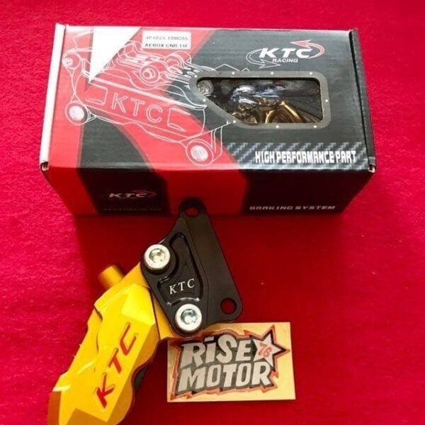 Kaliper KTC AEROX depan 4 piston gold