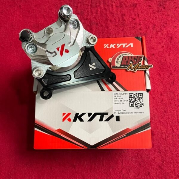 KALIPER KTC KYTA VARIO 150 2 PISTON KNV3-05 PIRINGAN 260 MM SILVER