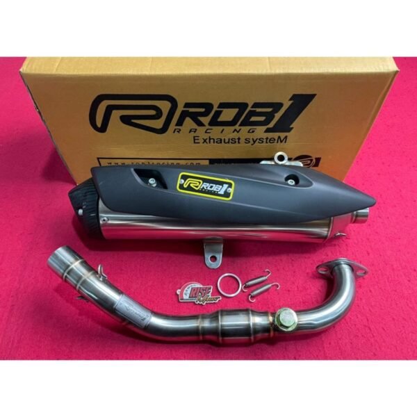 KNALPOT ROB1 NMAX OLD 180-200 CC CAP V COVER SS MB