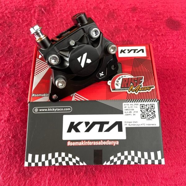 KALIPER KTC KYTA VARIO 150 2 PISTON SLIM SLV-05 PIRINGAN 220 MM HITAM